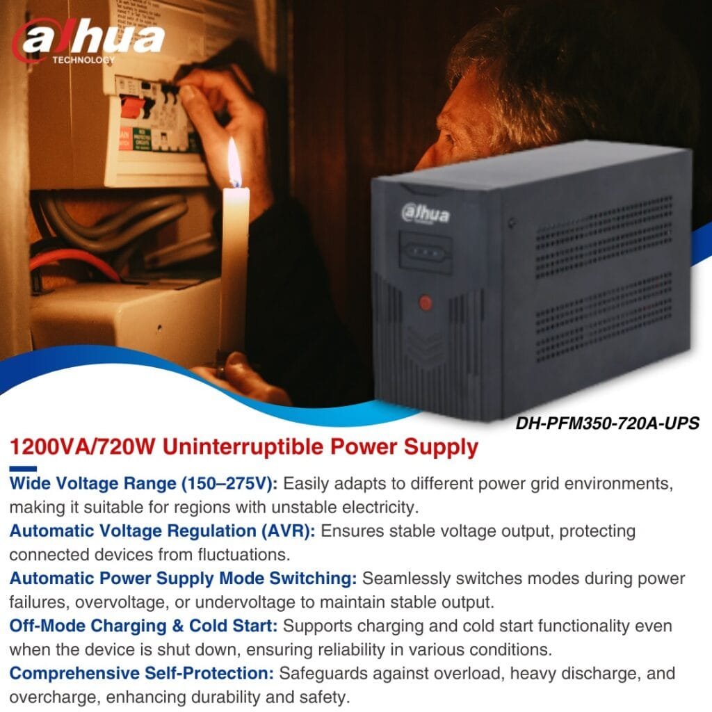 Dahua PFM350-720-A 1200VA/720W Uninterruptible Power Supply Specs